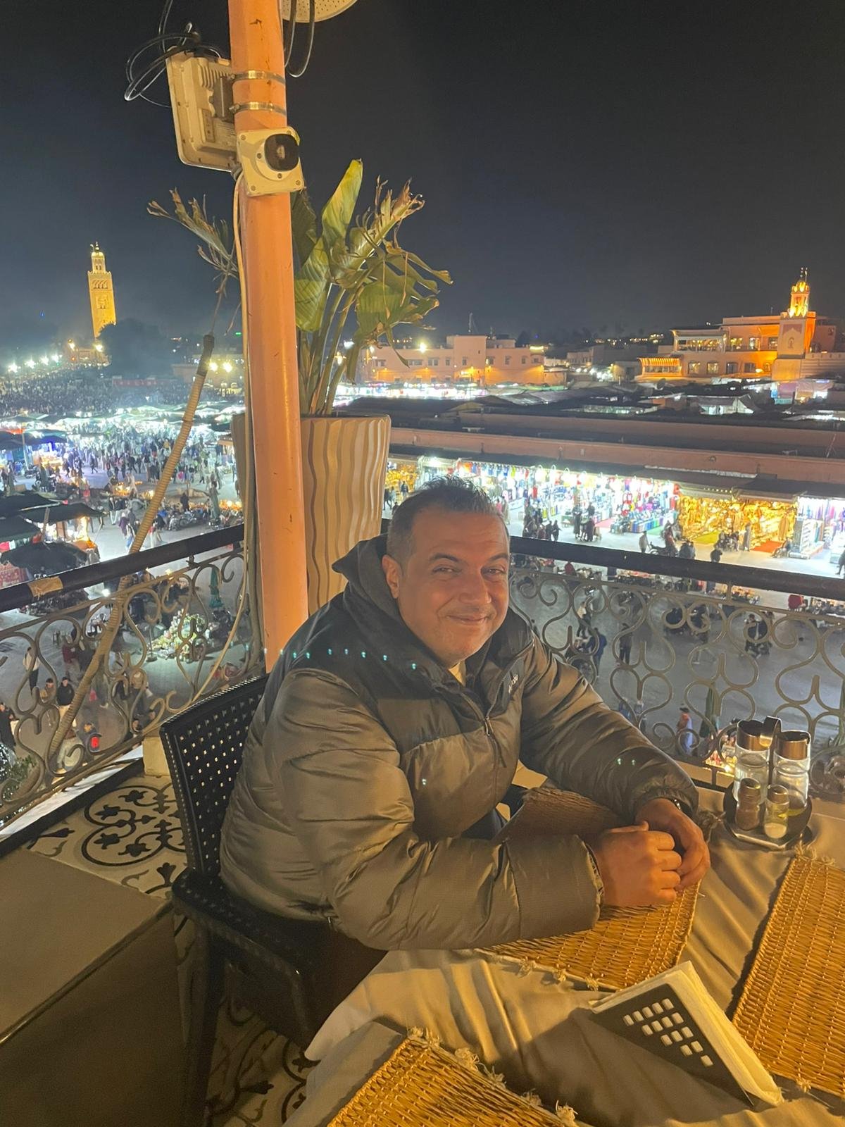 Jemaa el-Fna Platz bei Nacht Marrakesch